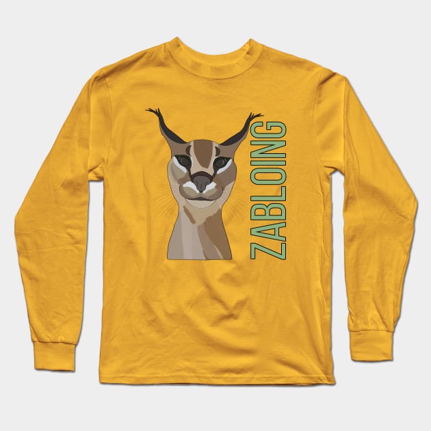 Zabloing Cat Meme Long Sleeve T-Shirt by DiegoCarvalho